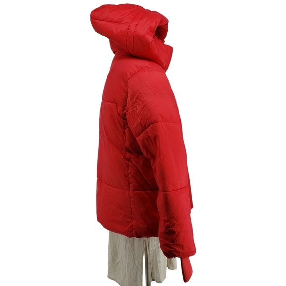 BCBGeneration Womens Size Large Red Puffer Coat NWT - Picture 2 of 15